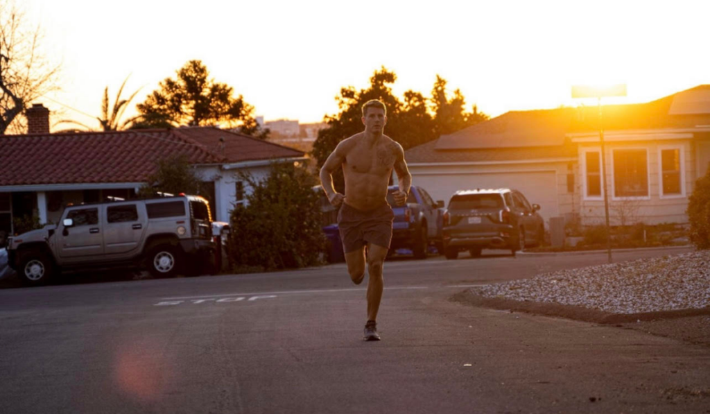 Coach Bryce running, looking calm because he followed this list of 7 things.